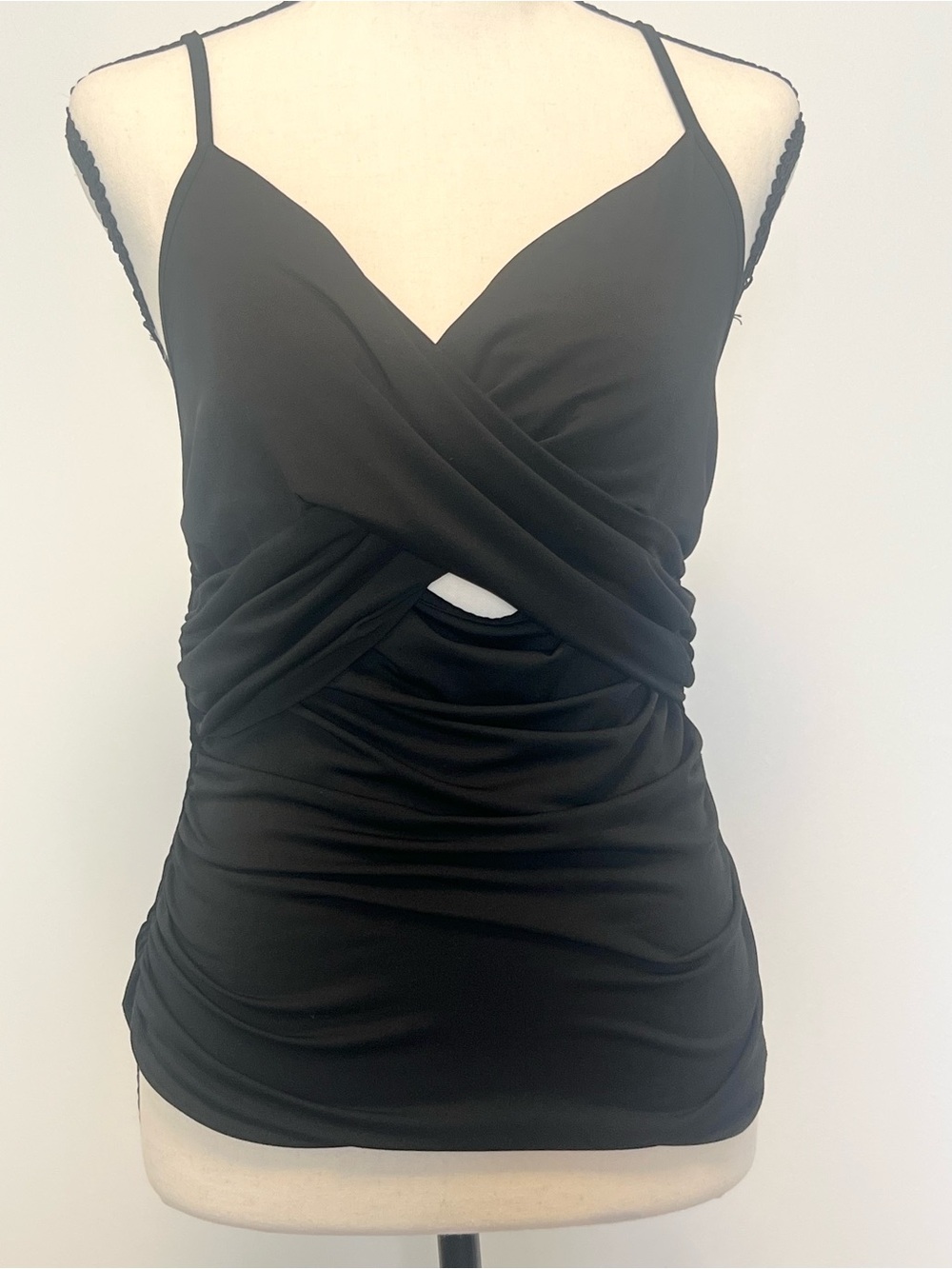 SHEIN‎ Black Sleeveless Draped Cowl Neck Top